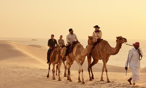 Camel ride at Khor Al Adaid