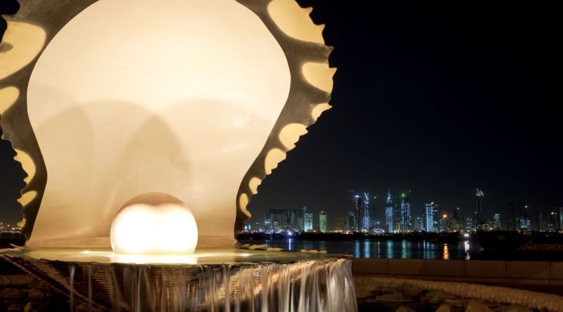 Pearl monument at the Corniche